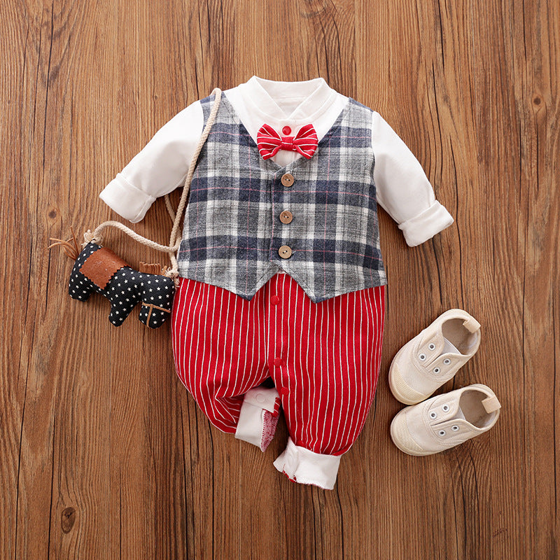 Jumpsuit Spring And Autumn Models Foreign Trade Gentleman Baby Clothes