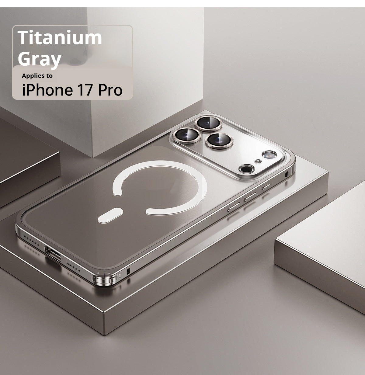 iPhone Applicable 17 Metal Frame Magnetic Cover