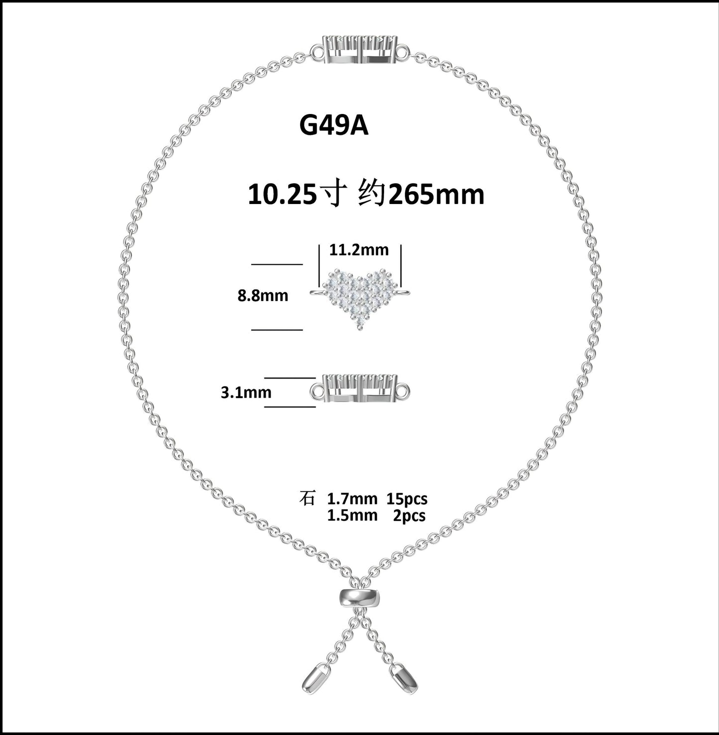 Set With Top-quality Fashionable Light Luxury  Bracelet Is Made Of S925 Silver