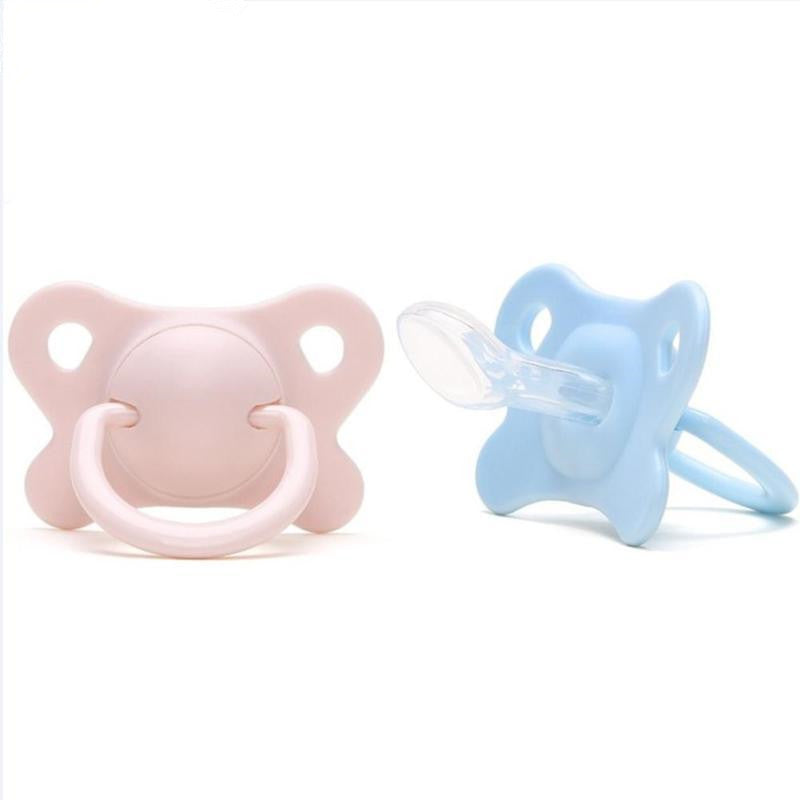 TOP Quality Pacifier Sleeping Baby Pacifier Newborn Silicone Pacifier Super Soft Flat Head