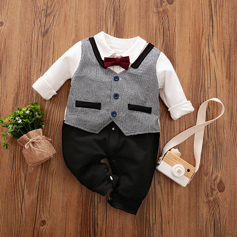 Jumpsuit Spring And Autumn Models Foreign Trade Gentleman Baby Clothes