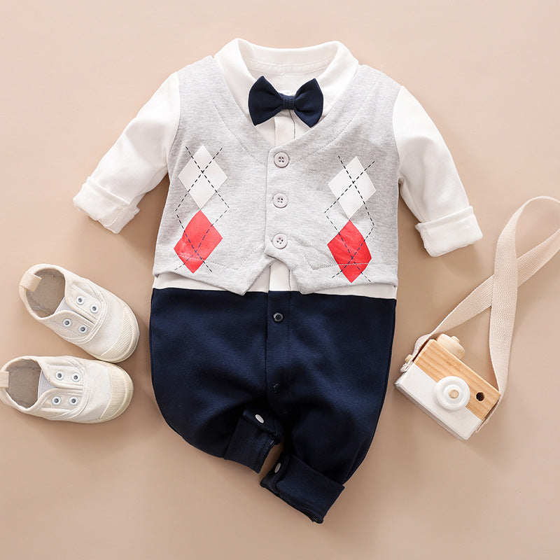 Jumpsuit Spring And Autumn Models Foreign Trade Gentleman Baby Clothes