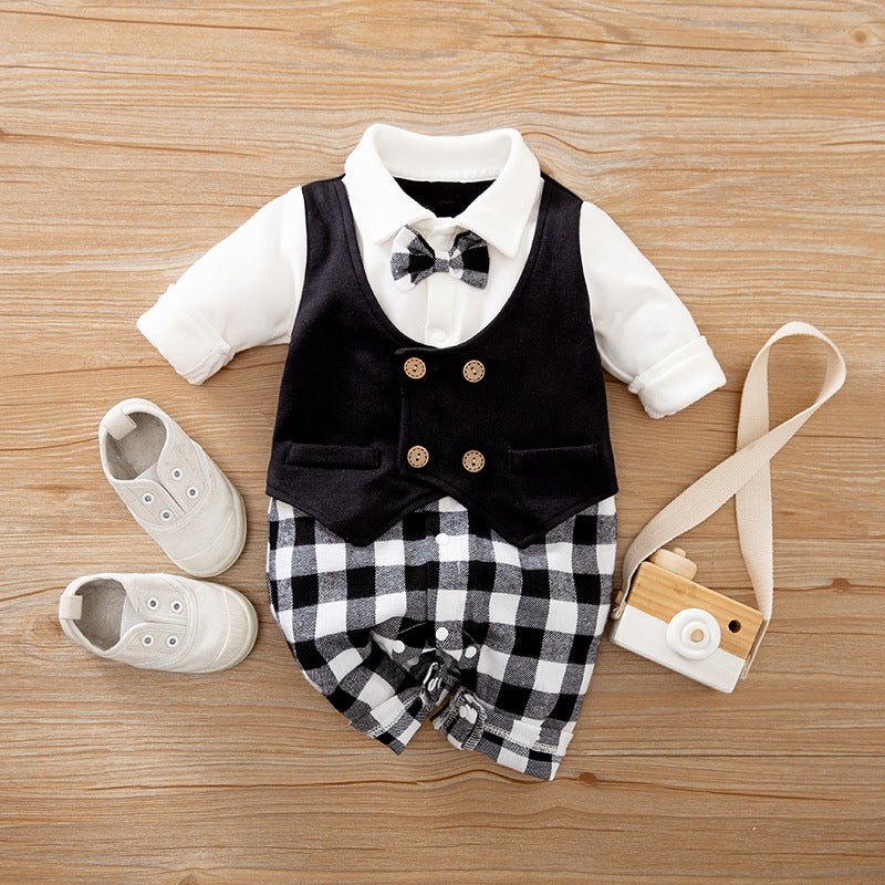 Jumpsuit Spring And Autumn Models Foreign Trade Gentleman Baby Clothes