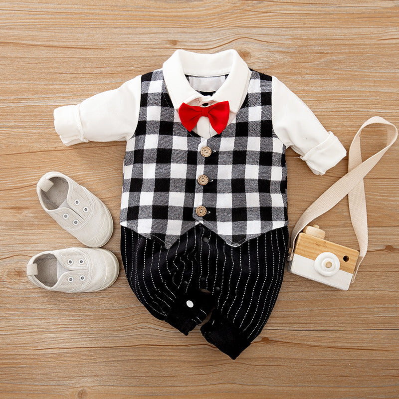 Jumpsuit Spring And Autumn Models Foreign Trade Gentleman Baby Clothes