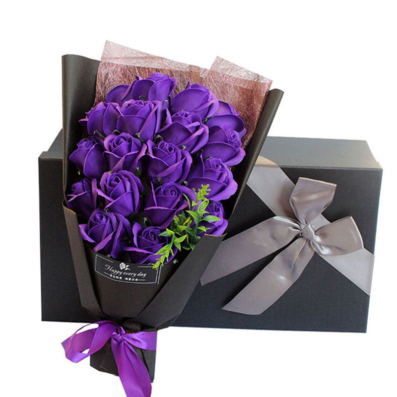 Premium Rose Gift Box – Luxury Soap Flower Bouquet with Elegant Packaging for Women