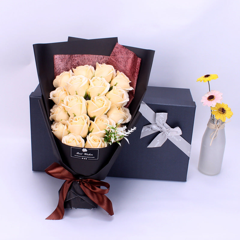 Premium Rose Gift Box – Luxury Soap Flower Bouquet with Elegant Packaging for Women