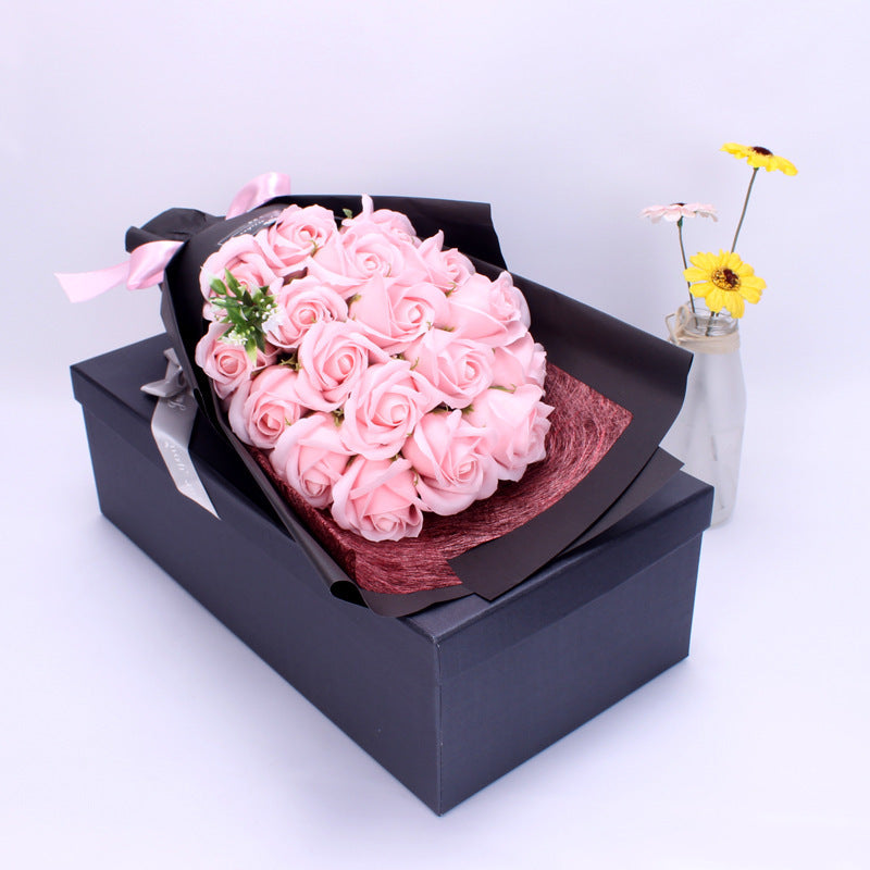Premium Rose Gift Box – Luxury Soap Flower Bouquet with Elegant Packaging for Women