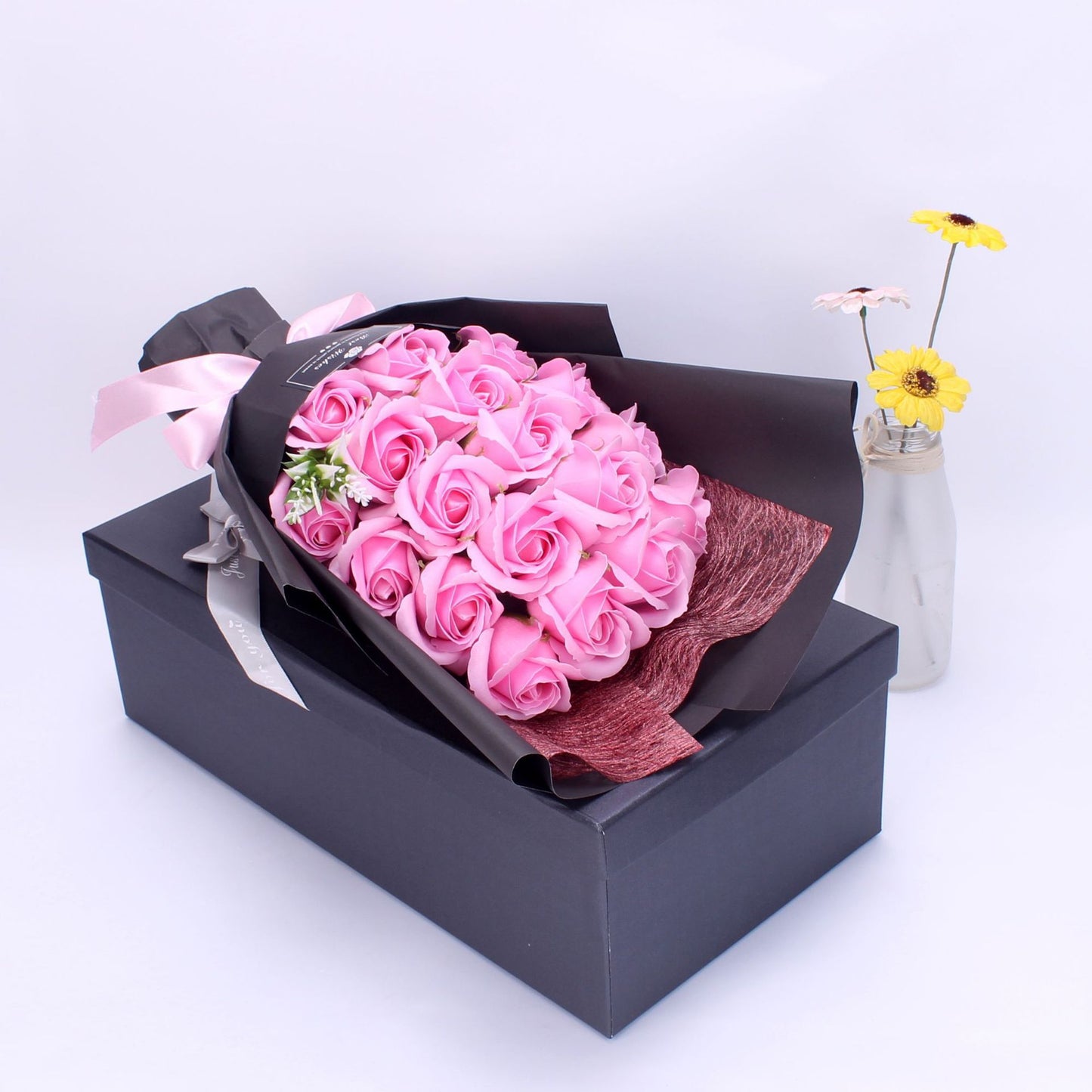 Premium Rose Gift Box – Luxury Soap Flower Bouquet with Elegant Packaging for Women