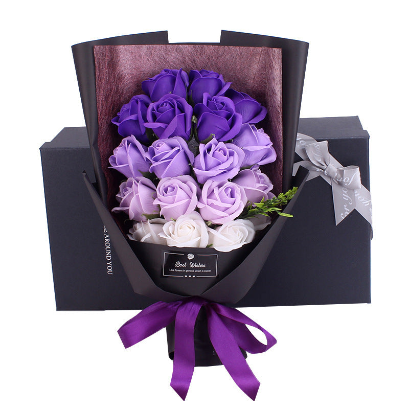 Premium Rose Gift Box – Luxury Soap Flower Bouquet with Elegant Packaging for Women