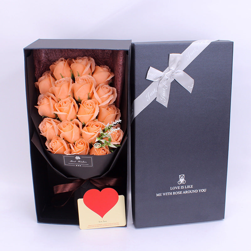 Premium Rose Gift Box – Luxury Soap Flower Bouquet with Elegant Packaging for Women
