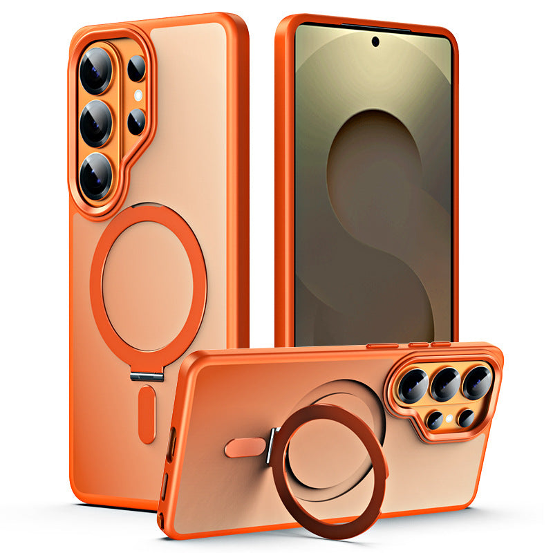 Magnetic-suction Phone Case With A Transparent Support Stand For Added Protection