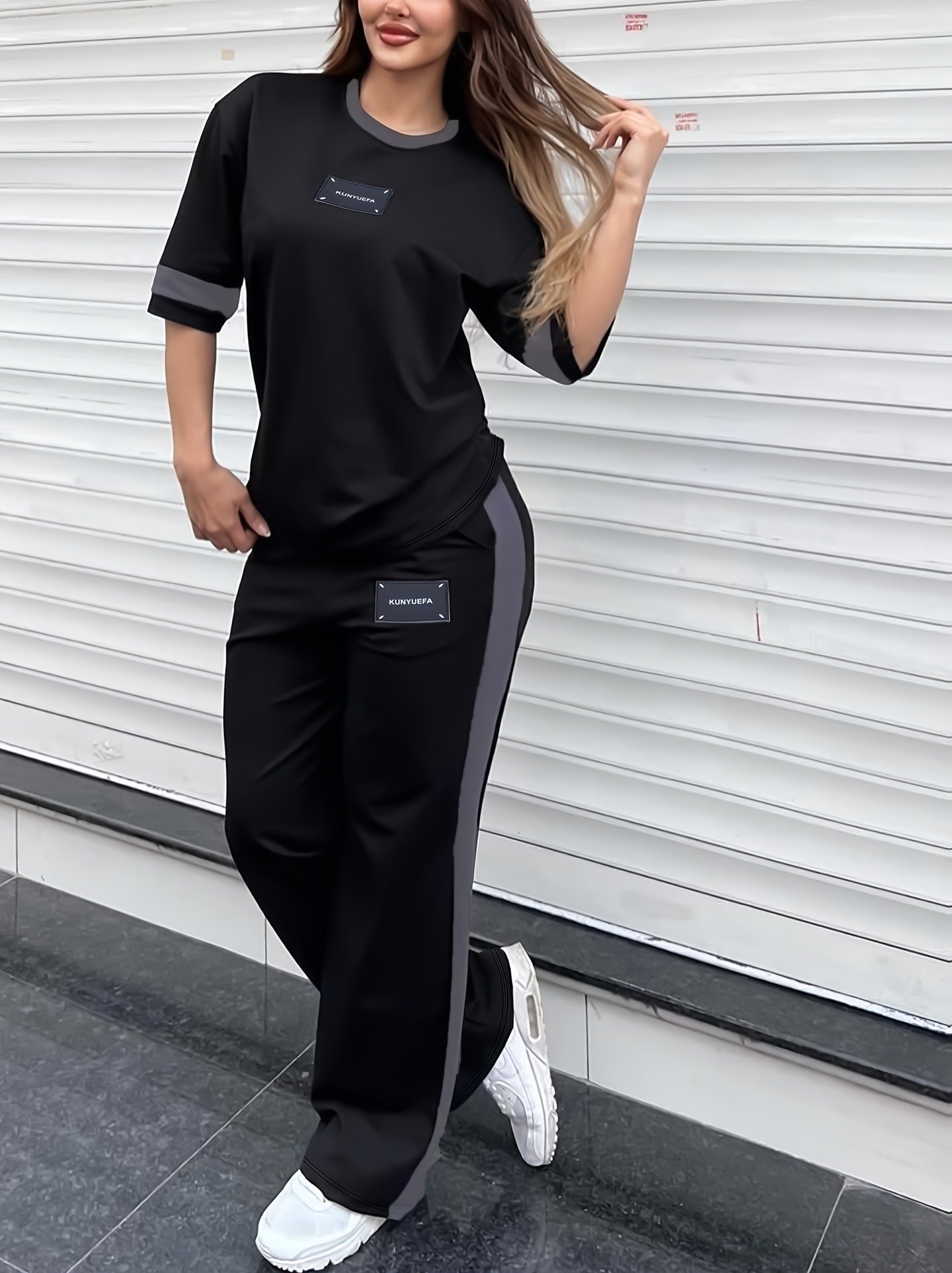 SpringSummer  Two-Piece Set With Short Sleeves