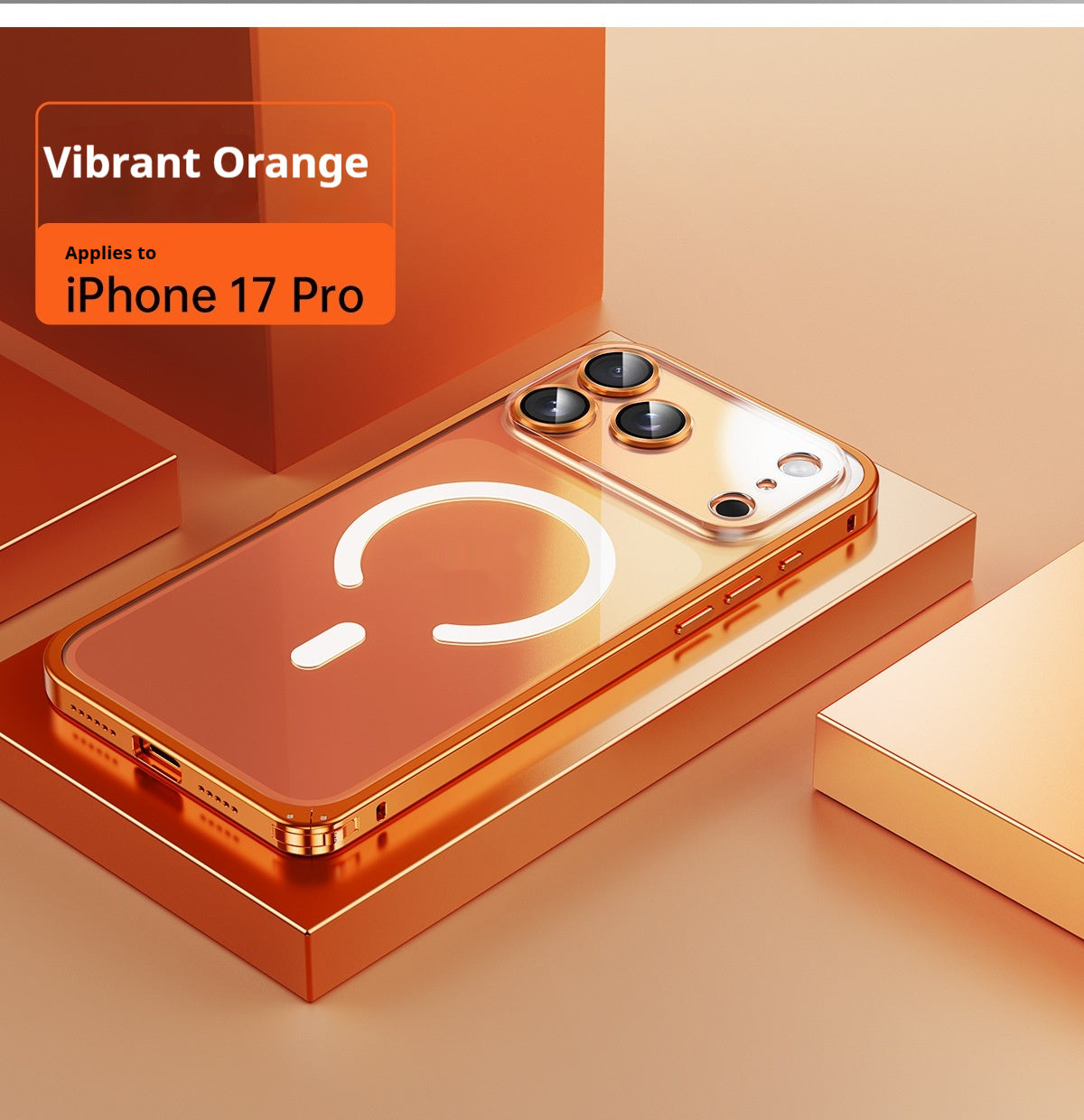 iPhone Applicable 17 Metal Frame  Magnetic Cover