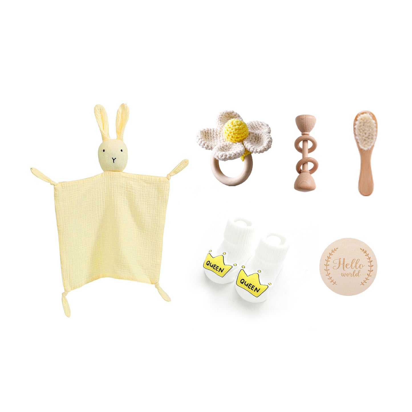 Comfort Rattle Rabbit Bath Towel Gift Set