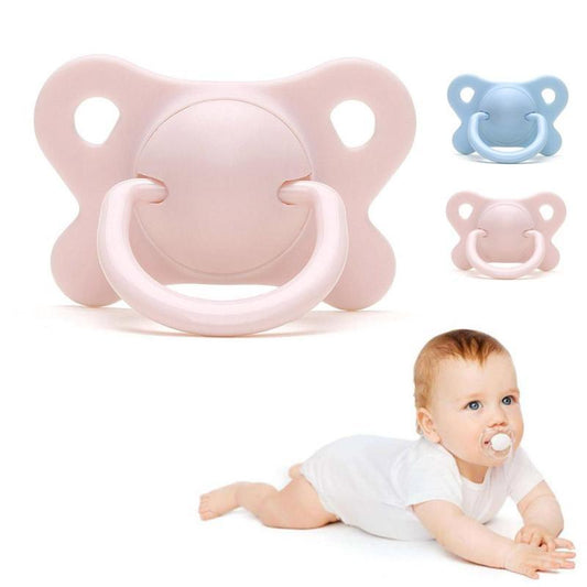 TOP Quality Pacifier Sleeping Baby Pacifier Newborn Silicone Pacifier Super Soft Flat Head