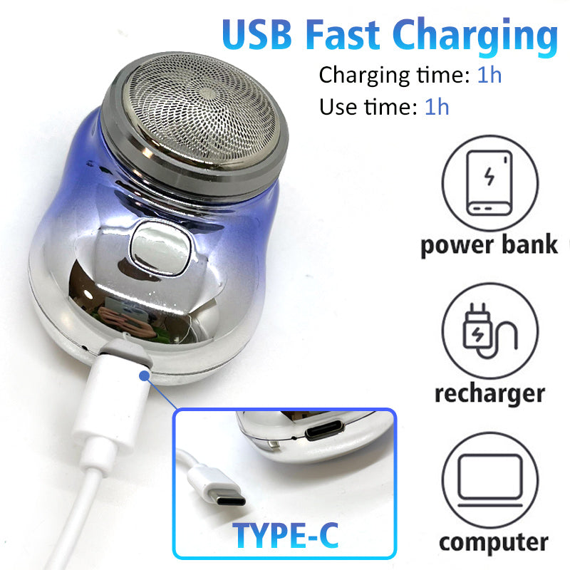 Mini USB Electric Shaver Wet & Dry Painless For Men