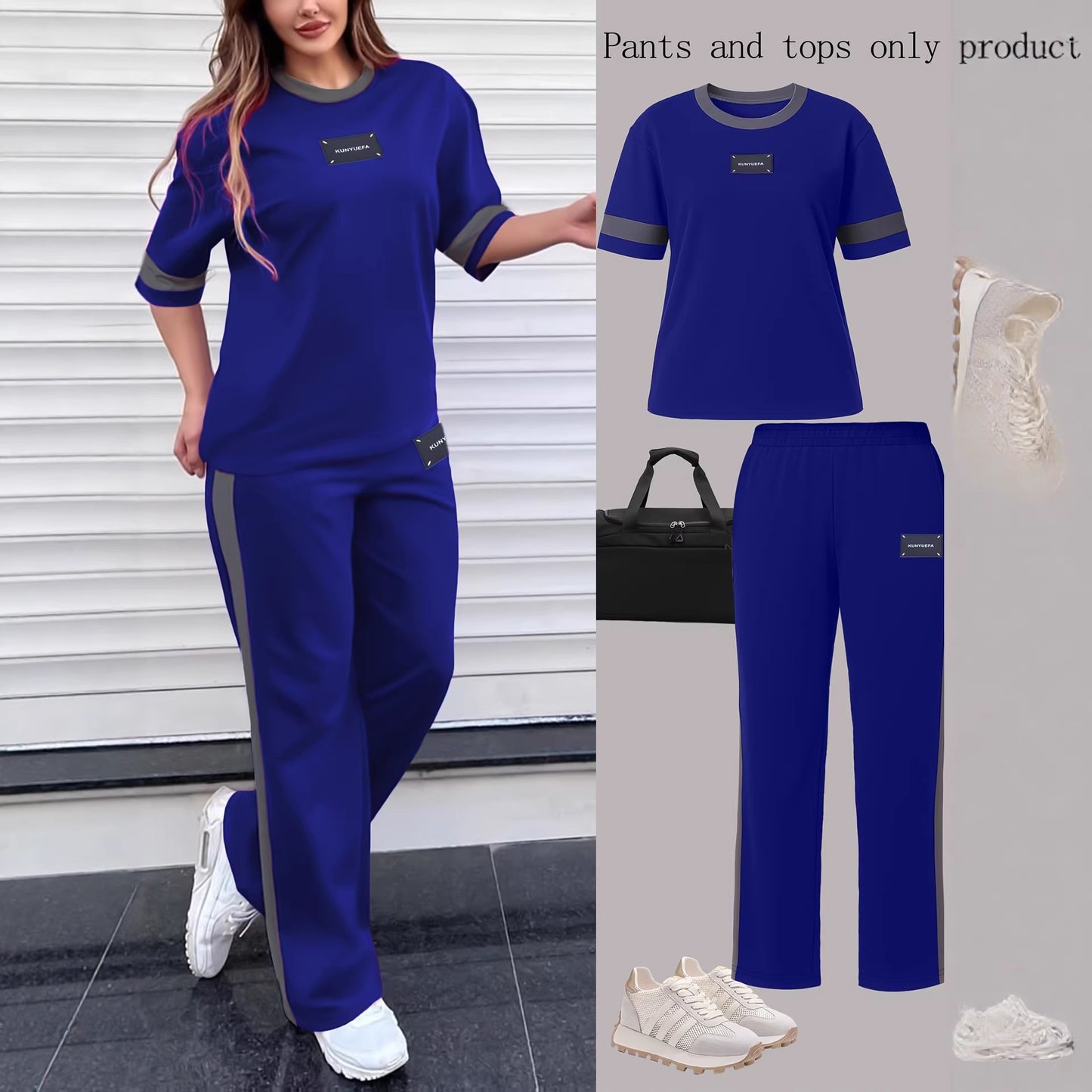 SpringSummer  Two-Piece Set With Short Sleeves