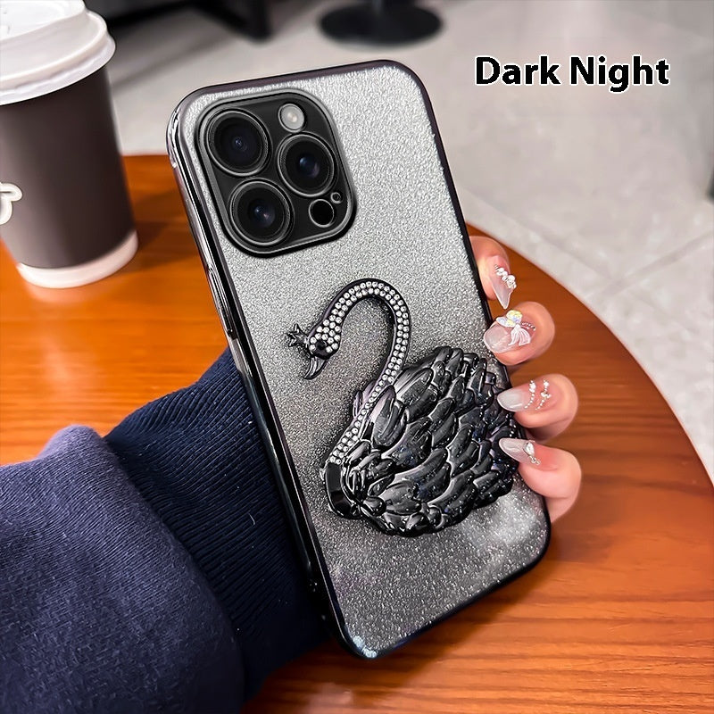 iPohone LUXURY Quicksand Swan Bracket COVER