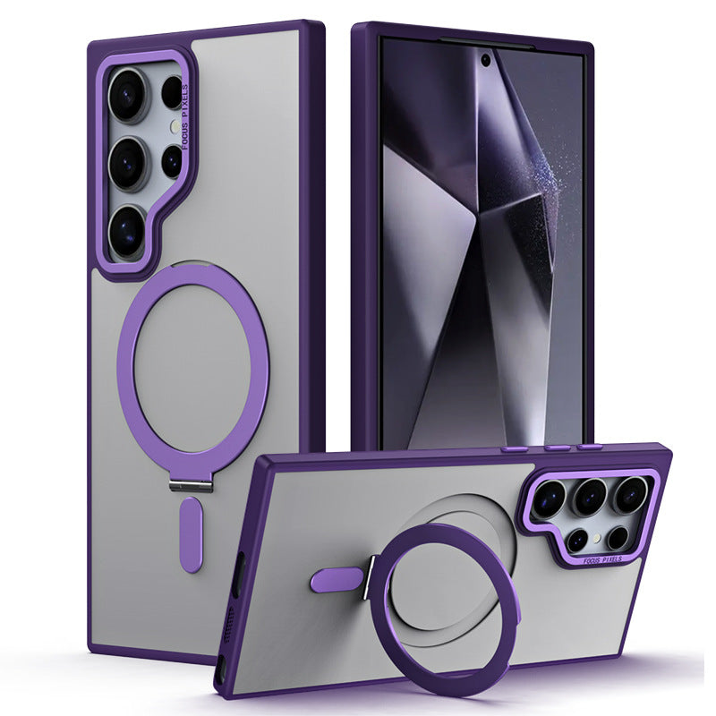 Magnetic-suction Phone Case With A Transparent Support Stand For Added Protection