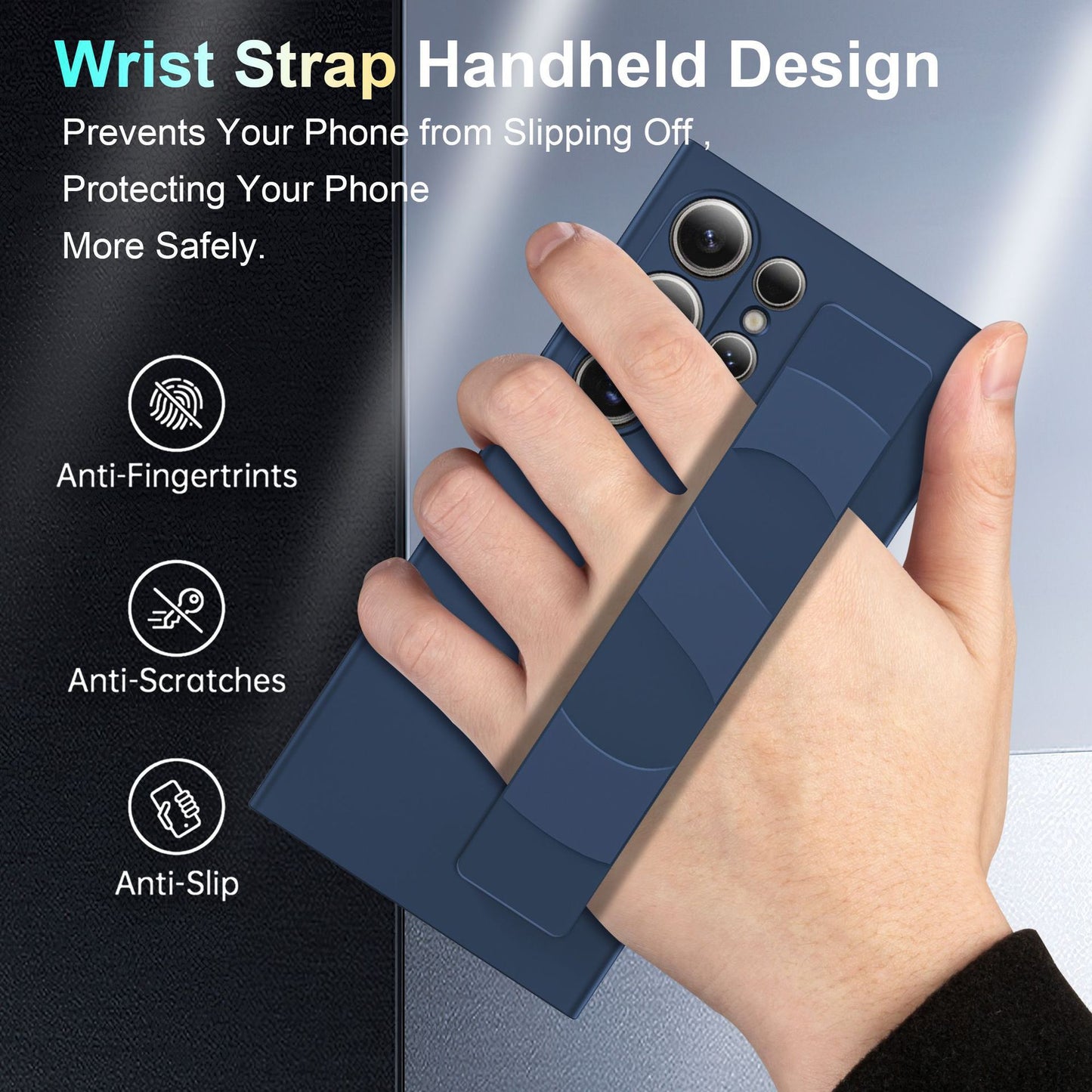 All-in-one Transparent Frosted Case A54 Cover