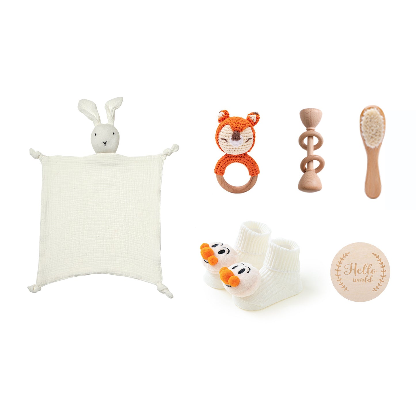 Comfort Rattle Rabbit Bath Towel Gift Set
