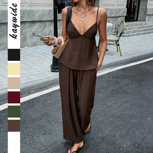 SpringSummer T-shirt And Pants Womens Outfit Set