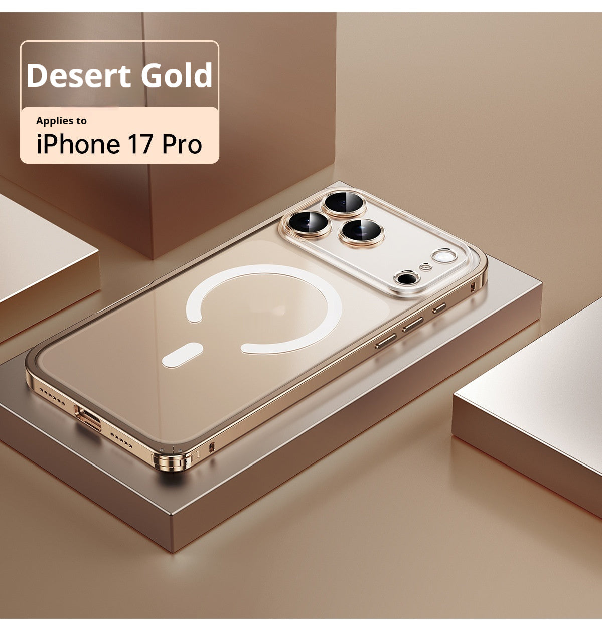 iPhone Applicable 17 Metal Frame  Magnetic Cover