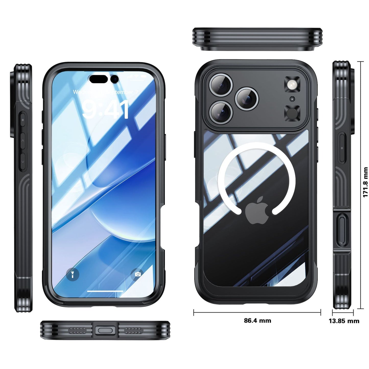 Drop-proof Transparent All-in-one Protective Phone Case