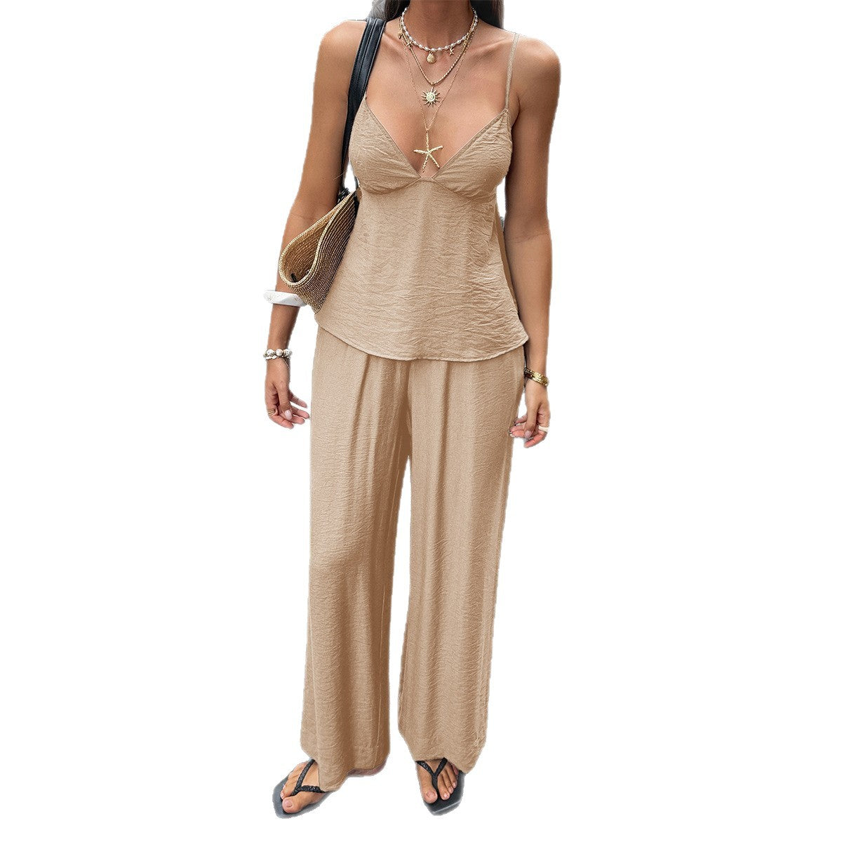 SpringSummer T-shirt And Pants Womens Outfit Set