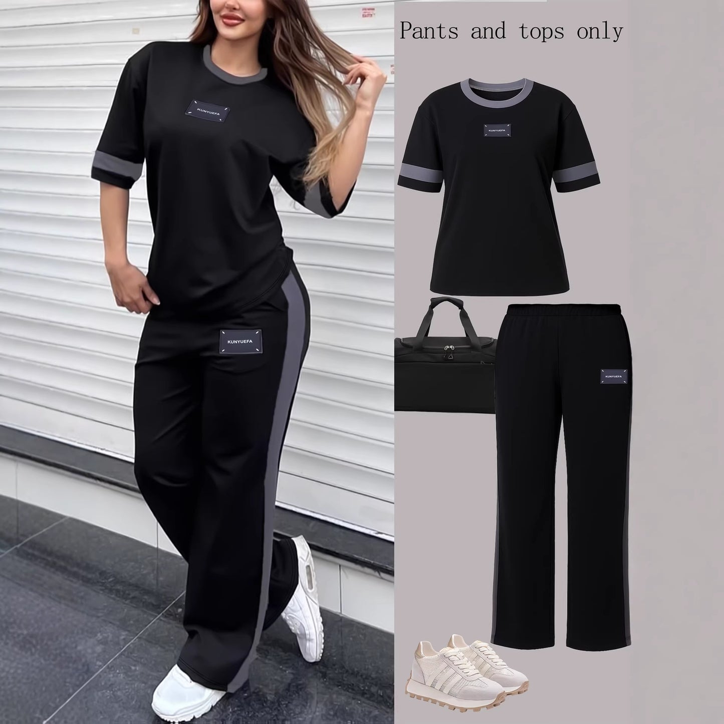SpringSummer  Two-Piece Set With Short Sleeves