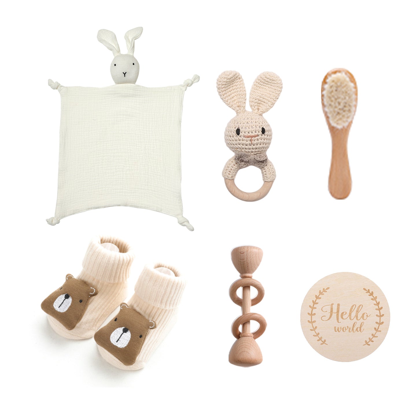 Comfort Rattle Rabbit Bath Towel Gift Set
