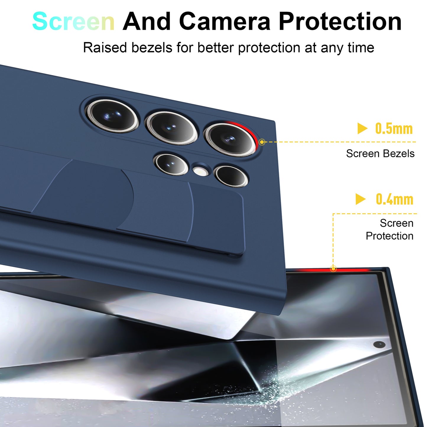 All-in-one Transparent Frosted Case A54 Cover