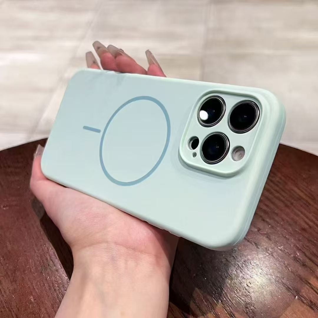 Applicable To 17 Fine Circle Magnetic Phone Case Liquid Silicone