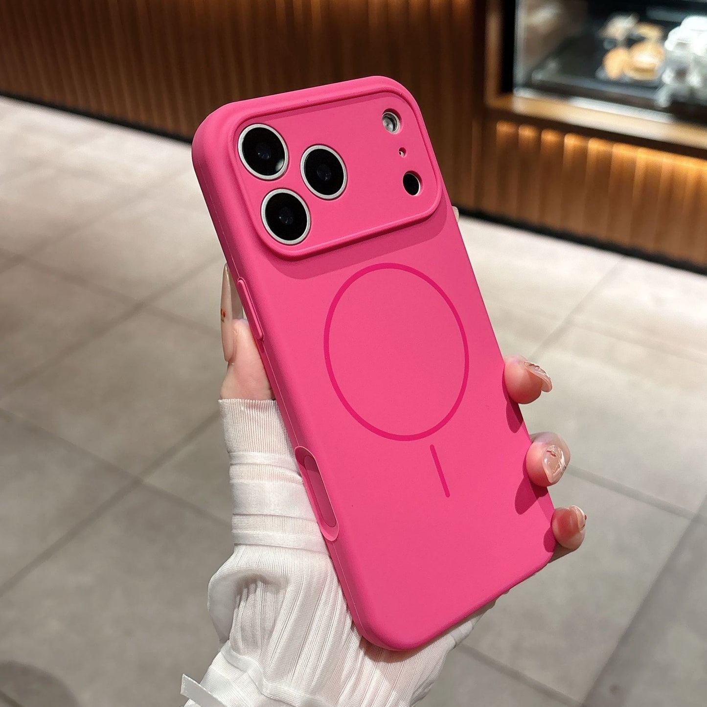 Applicable To 17 Fine Circle Magnetic Phone Case Liquid Silicone