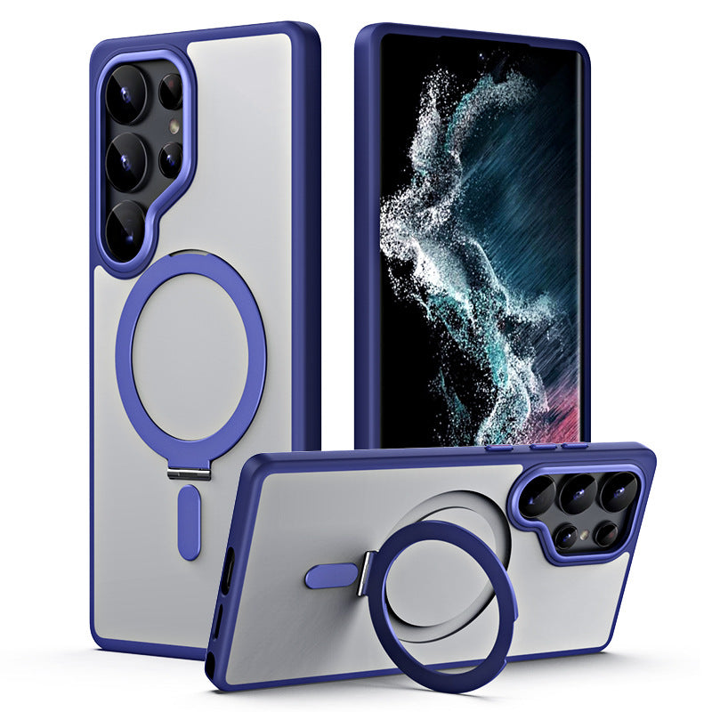 Magnetic-suction Phone Case With A Transparent Support Stand For Added Protection