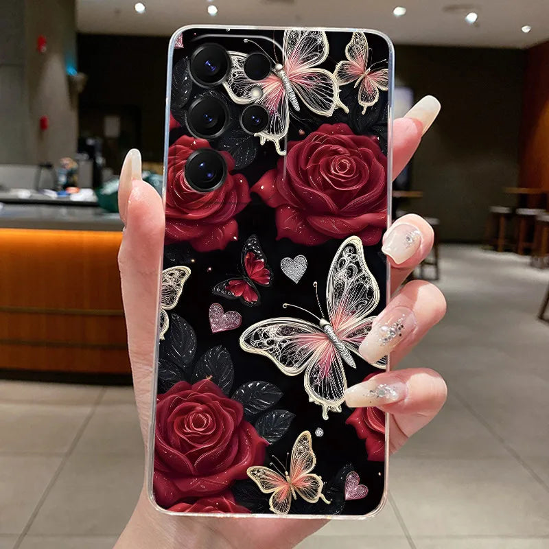 New Hot Samsung Galaxy S26 Ultra S26 edge S 26 Plus Cover Luxury Pretty Butterfly