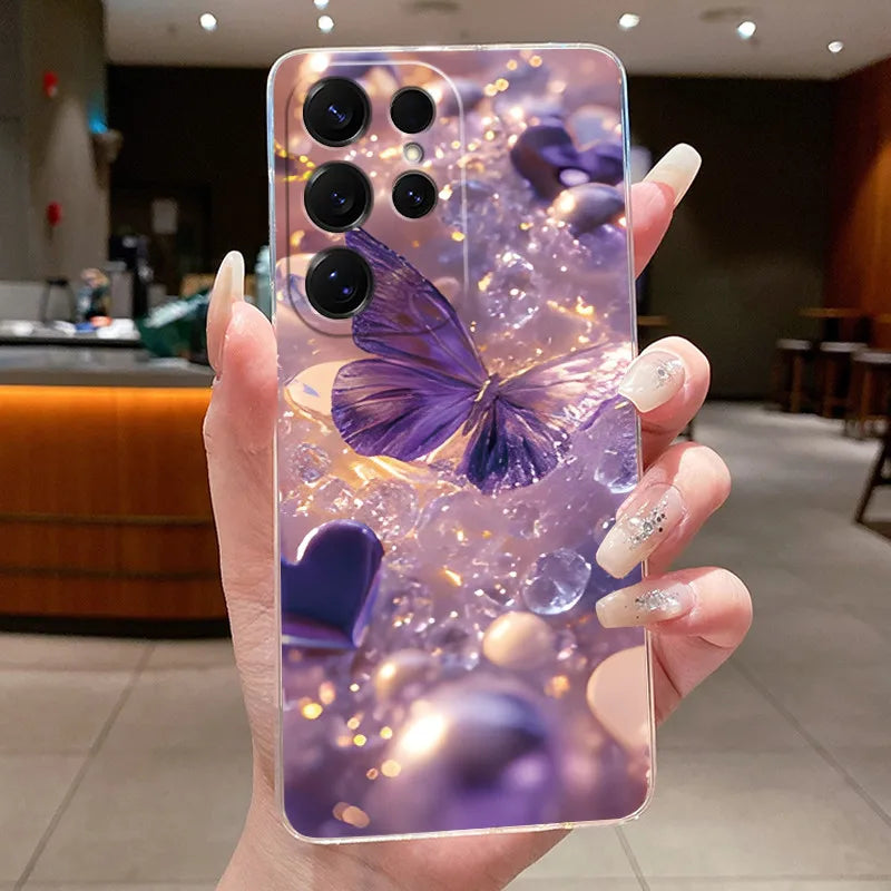 New Hot Samsung Galaxy S26 Ultra S26 edge S 26 Plus Cover Luxury Pretty Butterfly