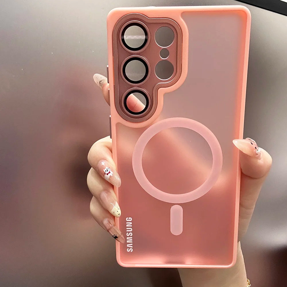 Samsung S26 S25 S24 S23 S22 Ultra Plus FE Edge Translucent Lens Protection Cover