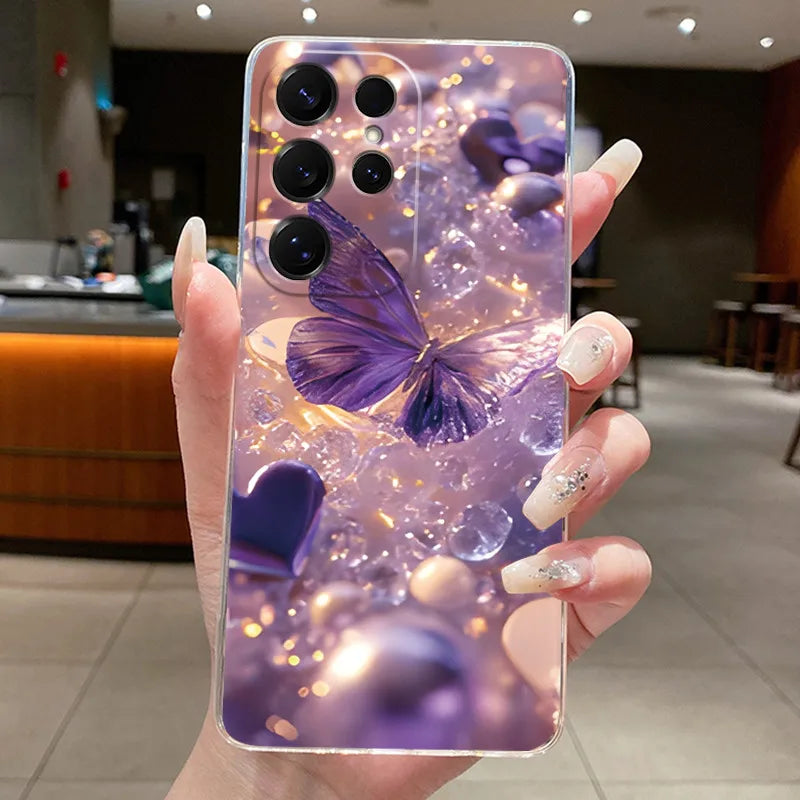New Hot Samsung Galaxy S26 Ultra S26 edge S 26 Plus Cover Luxury Pretty Butterfly