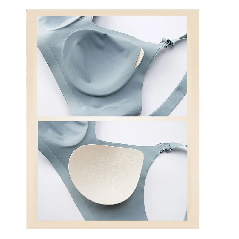 Women's Seamless Ladies Thin Soft Breastfeeding Bra Comfortable