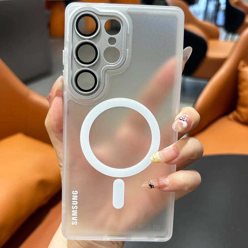 Samsung S26 S25 S24 S23 S22 Ultra Plus FE Edge Translucent Lens Protection Cover