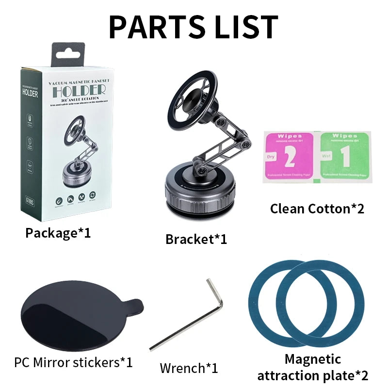 Phone Holder With Vacuum Magnetic  360°