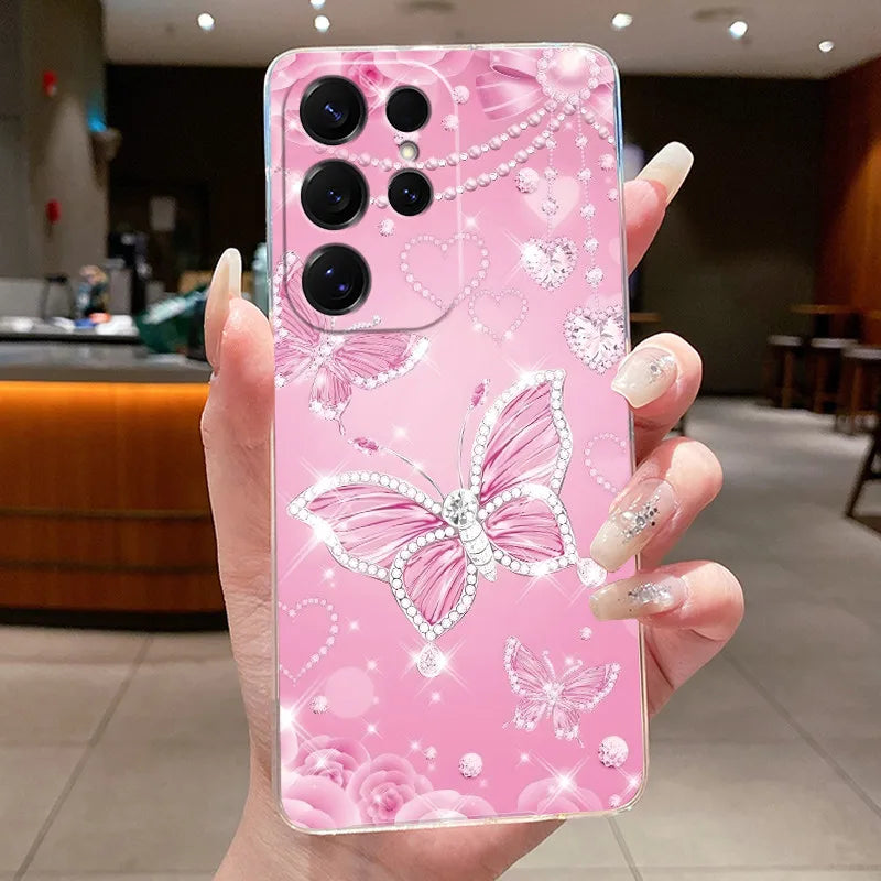 New Hot Samsung Galaxy S26 Ultra S26 edge S 26 Plus Cover Luxury Pretty Butterfly