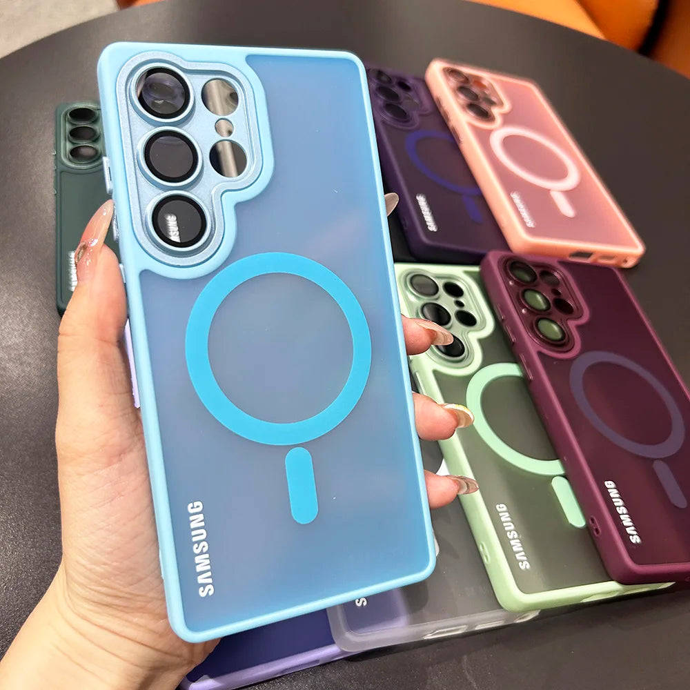 Samsung S26 S25 S24 S23 S22 Ultra Plus FE Edge Translucent Lens Protection Cover