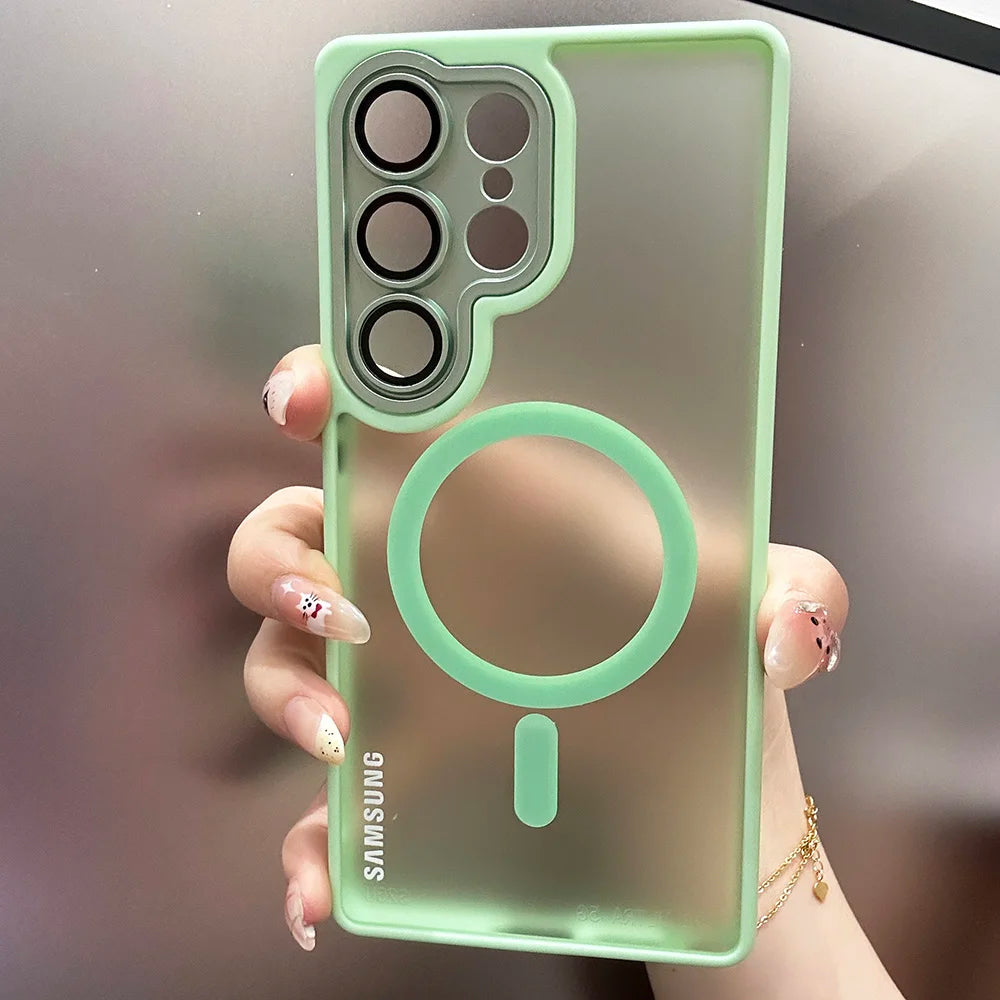 Samsung S26 S25 S24 S23 S22 Ultra Plus FE Edge Translucent Lens Protection Cover