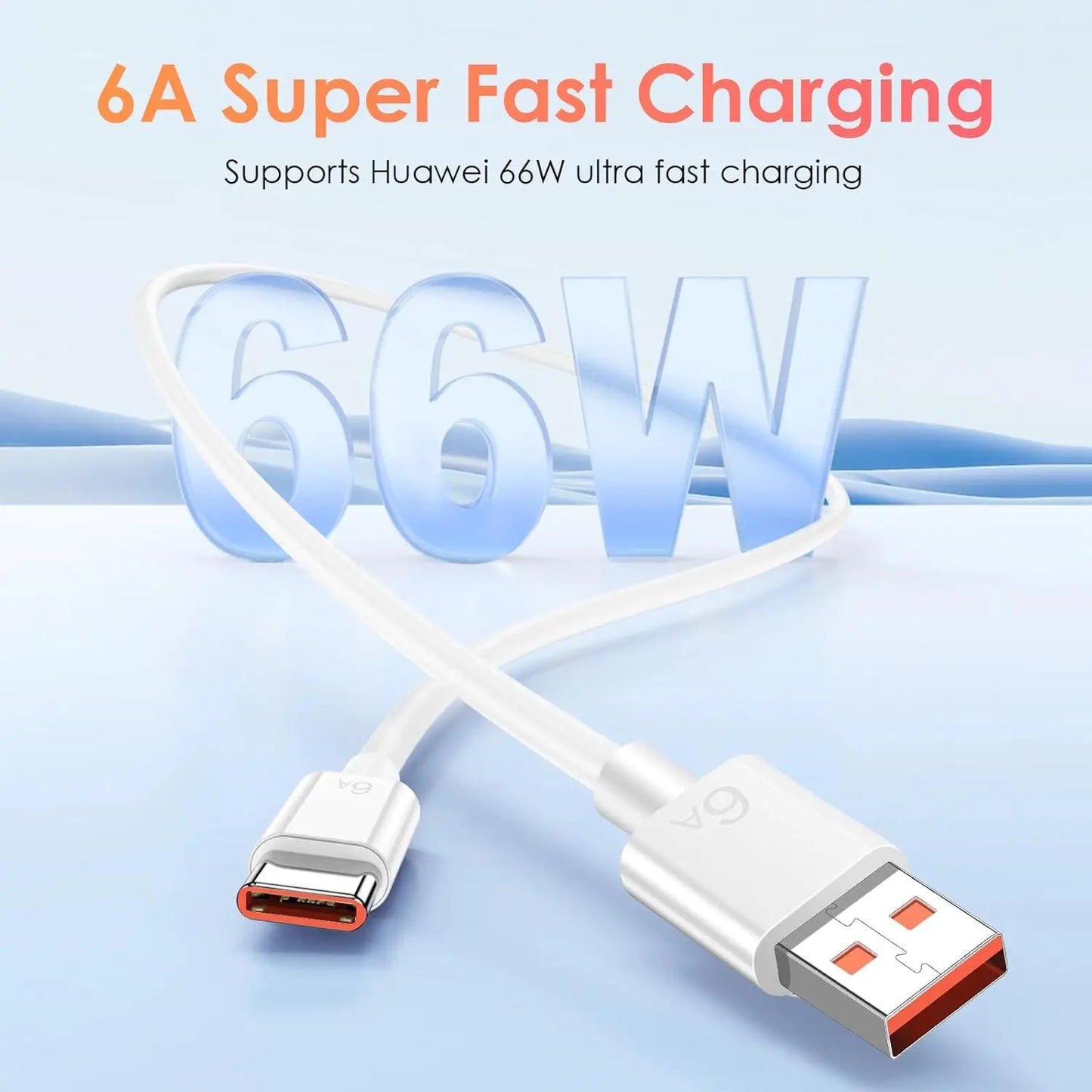 6A 66W Super Fast Charger Type C Cable