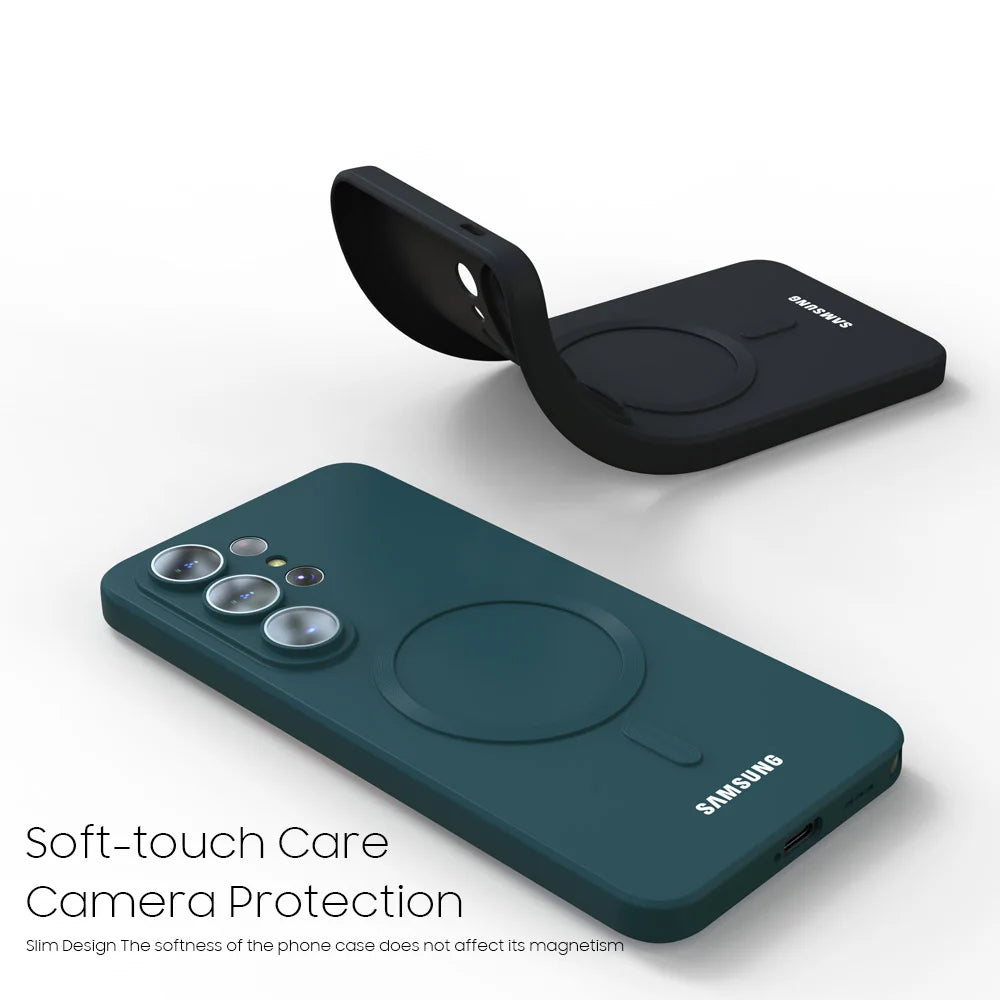 Magnetic Samsug S26 S25 S24 S23 Ultra FE S22 Plus A56 A55 A17 Shockproof Cover for MagSafe Protection Cover