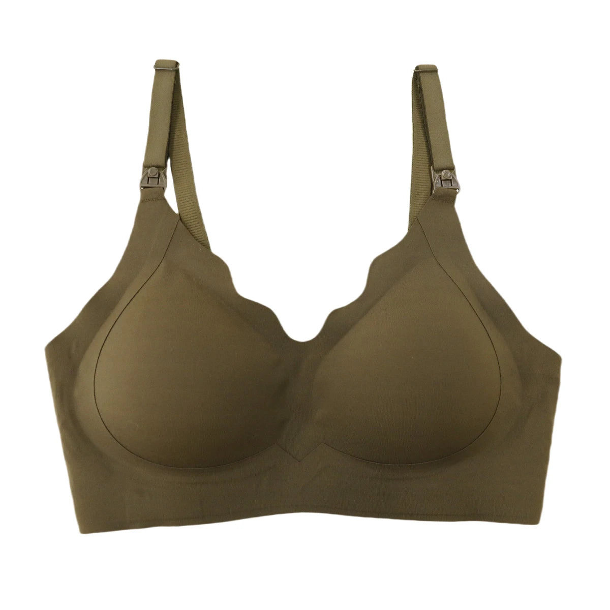 Women'S Breastfeeding Wave Border V-Neck Seamless Comfort Without Steel Ring