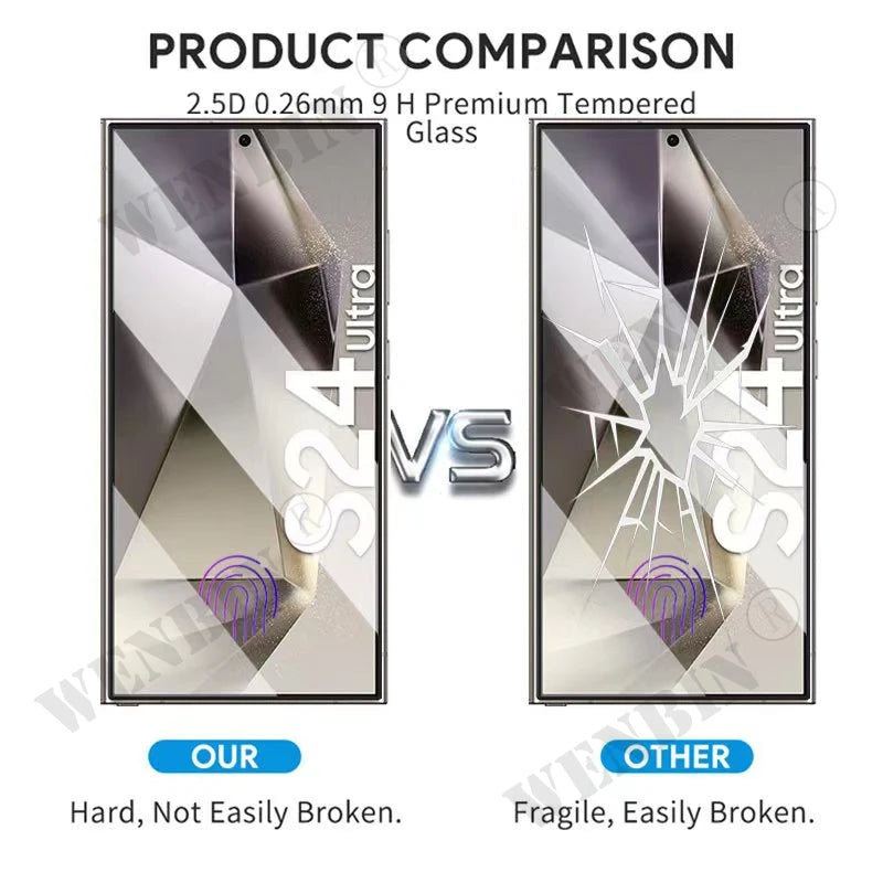 3 Pcs Tempered Glass For Samsung Galaxy S26 S25 S24 S23 S22 Ultra Plus FE A57 A56 A36 A17 Screen Protector Full Protective Glass