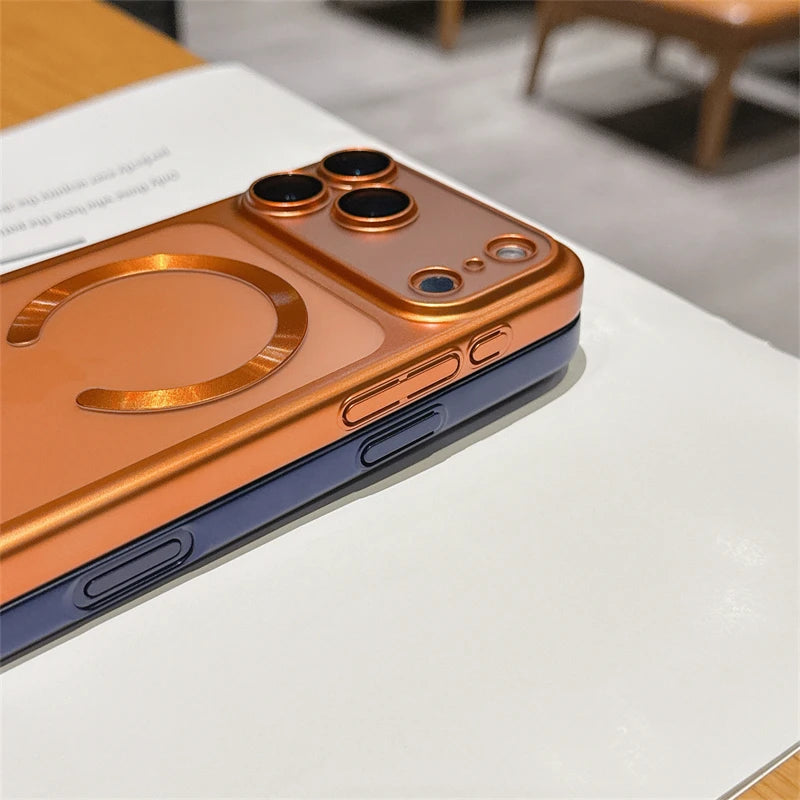 Luxury Matte Magsafe IPhone 17 Air 16 15 Pro Max Plus 17Air 17Pro Magnetic Bumper Back Cases Cover